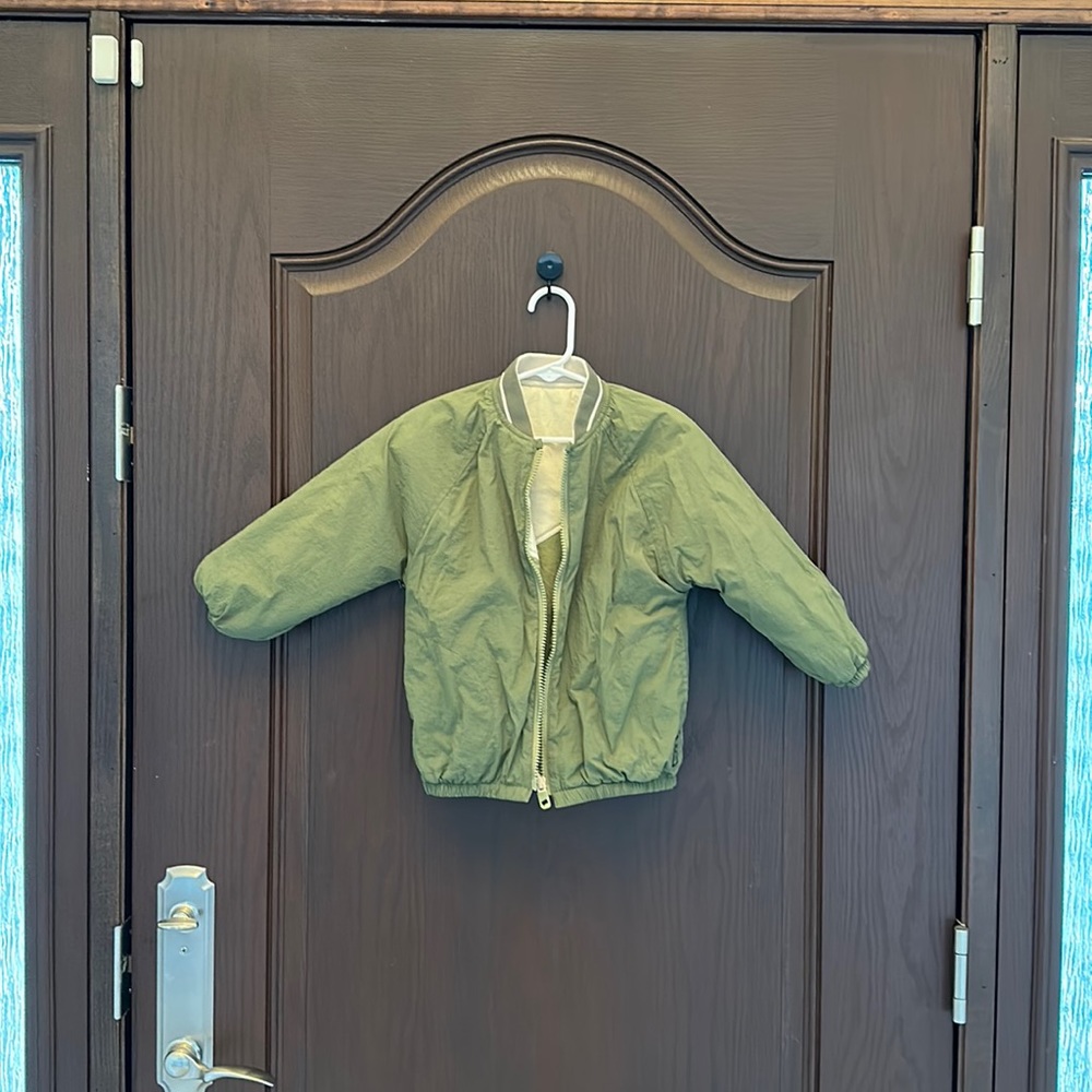 ZARA Boys Reversible Coat Jacket Green Size 3–4Y Like New Condition